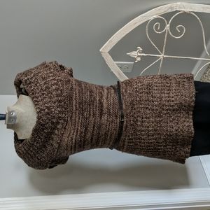 Derek 💜 Heart Cowl-Neck Sweater with Belt